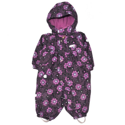 Szürke, Lila virágmintás babaoverál (74)