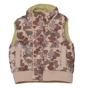 Zöld / barna mintás  kifordítható mellény (56)