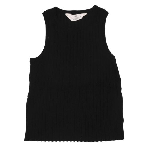  H&M -  Fekete  Bordás ujjatlan felső ( 146-152)