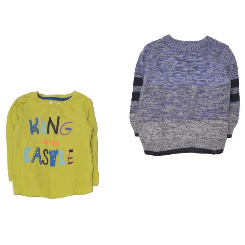 Cat&Jack - zöld, kék ruhaszett (86)