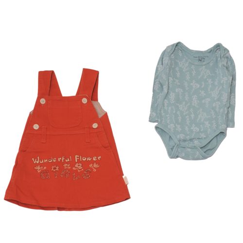 Narancssárga, zöld ruhaszett (74)