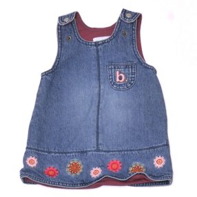  H&M - Kék  farmer kantáros ruha (68)