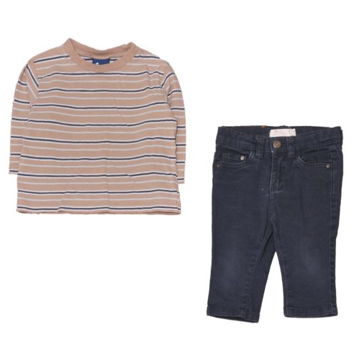  Zara / Cherokee -  Barnacsíkos, kék ruhaszett ( 74-80)