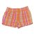  Rózsaszín-narancssárga kockás rövidnadrág ( 98-104)