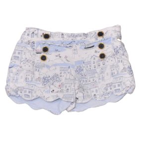    Marks&Spencer -  Fehér, kék mintás  rövidnadrág ( 98-104)