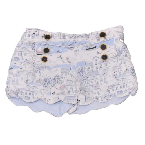  Marks&Spencer -  Fehér, kék mintás  rövidnadrág ( 98-104)