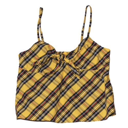 Sárga-Fekete kockás  ujjatlan felső ( L)