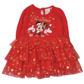   Disney, Minnie - Piros, karácsonyi alkalmi ruha tüllszoknyával (80)