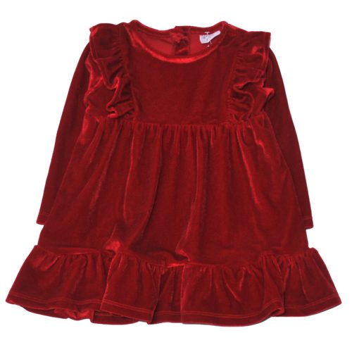 Bordó bársony, alkalmi ruha (74-80)