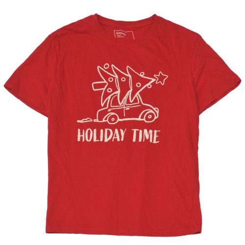 Piros, karácsonyi póló (XL)