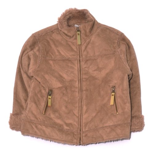 Barna hasított bőr jellegű kabát (104)