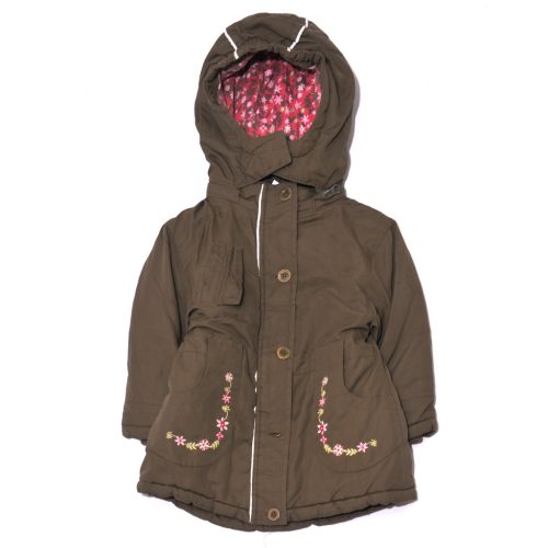 Barna, hímzett télikabát (98)