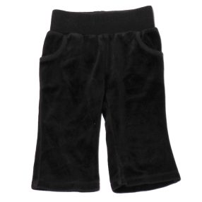 Fekete plüss melegítőnadrág (68-74)
