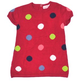 Pink, pöttyös kötött ruha (86)