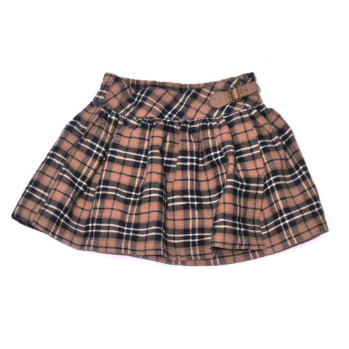 Barna kockás szövet szoknya (116-122)