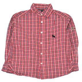 H&M - Piros-fehér kockás hosszú ujjú ing (122)