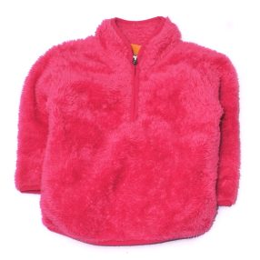 Pink szőrmés pulóver (74-80)