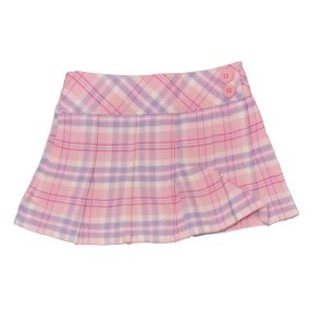 Next - Rózsaszín-lila kockás szövet szoknya (62-68)