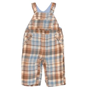 Next - Barna-drapp kockás kantáros nadrág (68-74)