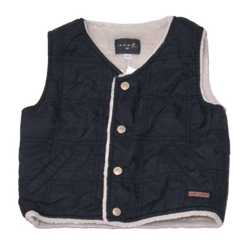 Kék, fehér  szőrme béléses mellény (86)