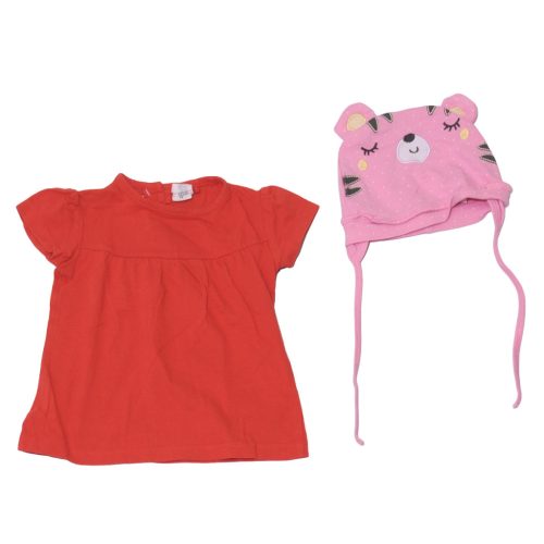  C&A - Piros, rózsaszín ruha szett (74)