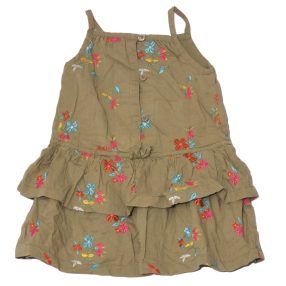  next - Zöld, hímzett  pántos ruha (80)