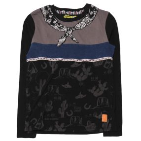    Desigual - Fekete, seriff  hosszúujjú póló / Jelmez ( 158-164)