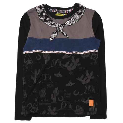  Desigual - Fekete, seriff  hosszúujjú póló / Jelmez ( 158-164)