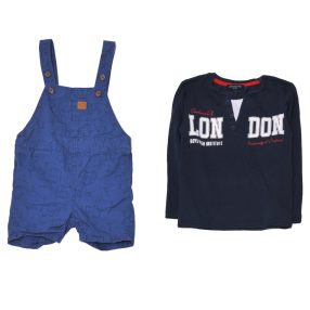 Kék, elefántos ruha szett (98)