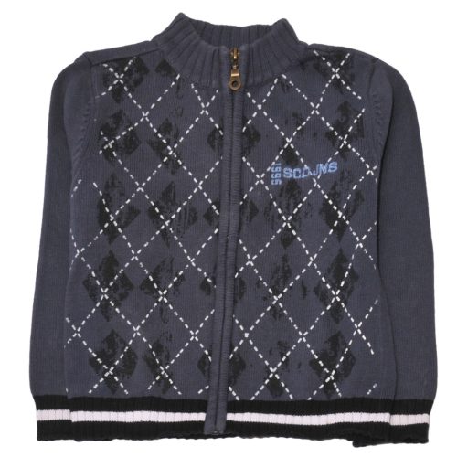 Kék, kárókockás kardigán (110-116)