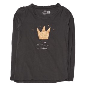 Szürke, koronás hosszú ujjú póló (134)