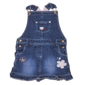 Cherokee - Kék, fodros kantáros ruha (104-110)