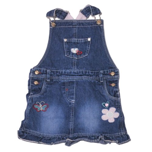 Cherokee - Kék, fodros kantáros ruha (104-110)