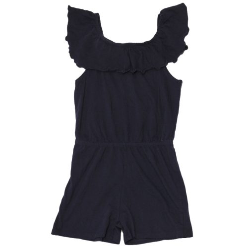 Sötétkék vállrahúzható rövidszárú overál (146-152)