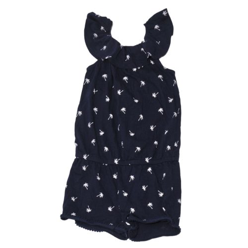 Kék, pálmafás pántos, rövid szárú overál (146-152)