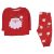 Piros, mikulásos ruha szett (62-68)