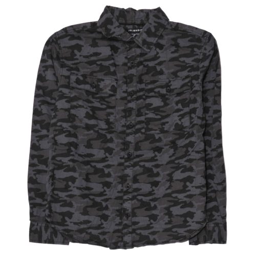 Szürke, terepmintás hosszú ujjú ing (152)