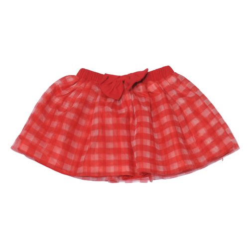 Piros-fehér kockás alkalmi szoknya (62-68)