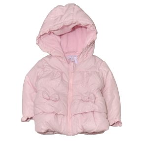 Rózsaszín, ezüst pöttyös télikabát (68)