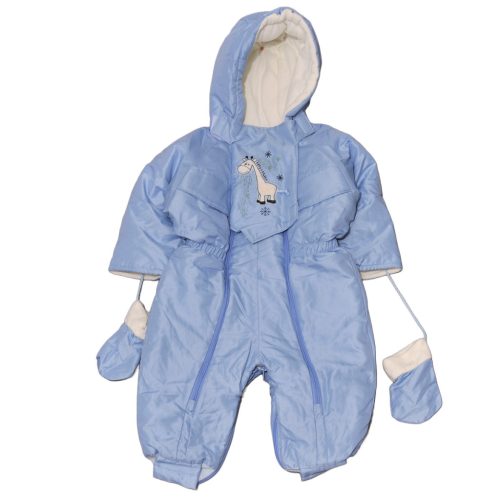 Kék, zsiráfmintás babaoverál (80-86*)