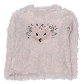 Zara - Drapp, szürke szőrmés pulóver (110)