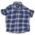 Next - Kék kockás lenvászon ing (80-86)
