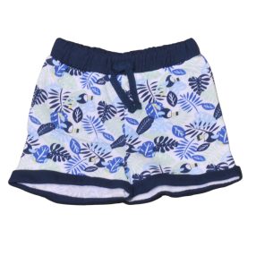 Kék, virágmintás rövidnadrág (74)