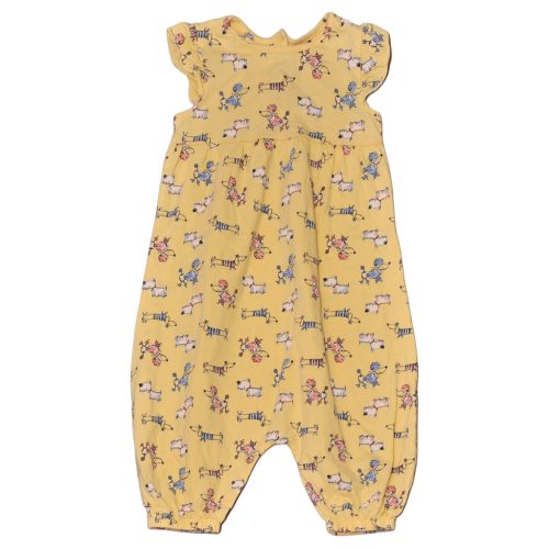 Nutmeg - Sárga, kutyusos jumpsuit (98-104)