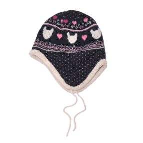 Kék, mintás télisapka (104-116*)