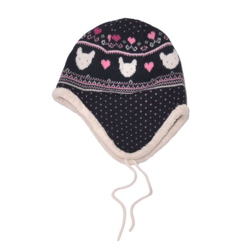 Kék, mintás télisapka (104-116*)