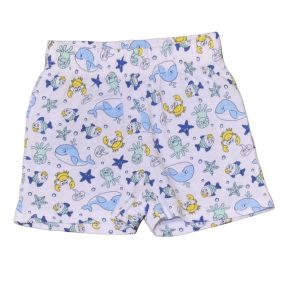 Fehér, halacskás rövidnadrág (74)