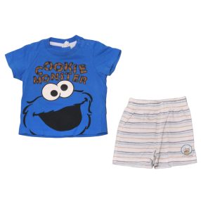  Kék, csíkos ruhaszett (68)