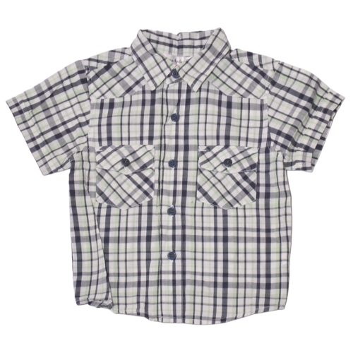  Kék-Fehér kockás rövidujjú ing ( 86-92)