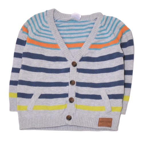  Szürke csíkos kardigán ( 68-74)